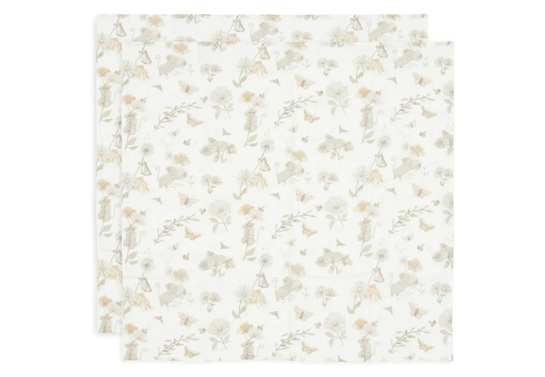 Lange gaze de coton 70x70cm dreamy mouse pack de 2- JOLLEIN 535-852-67041 8717329376991