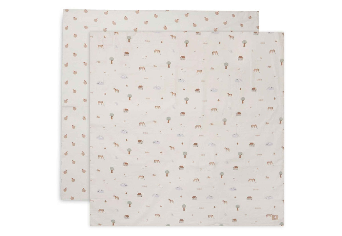Lange gaze de coton large 115x115cm ferm (2p) - JOLLEIN 535-852-66079 8717329368415