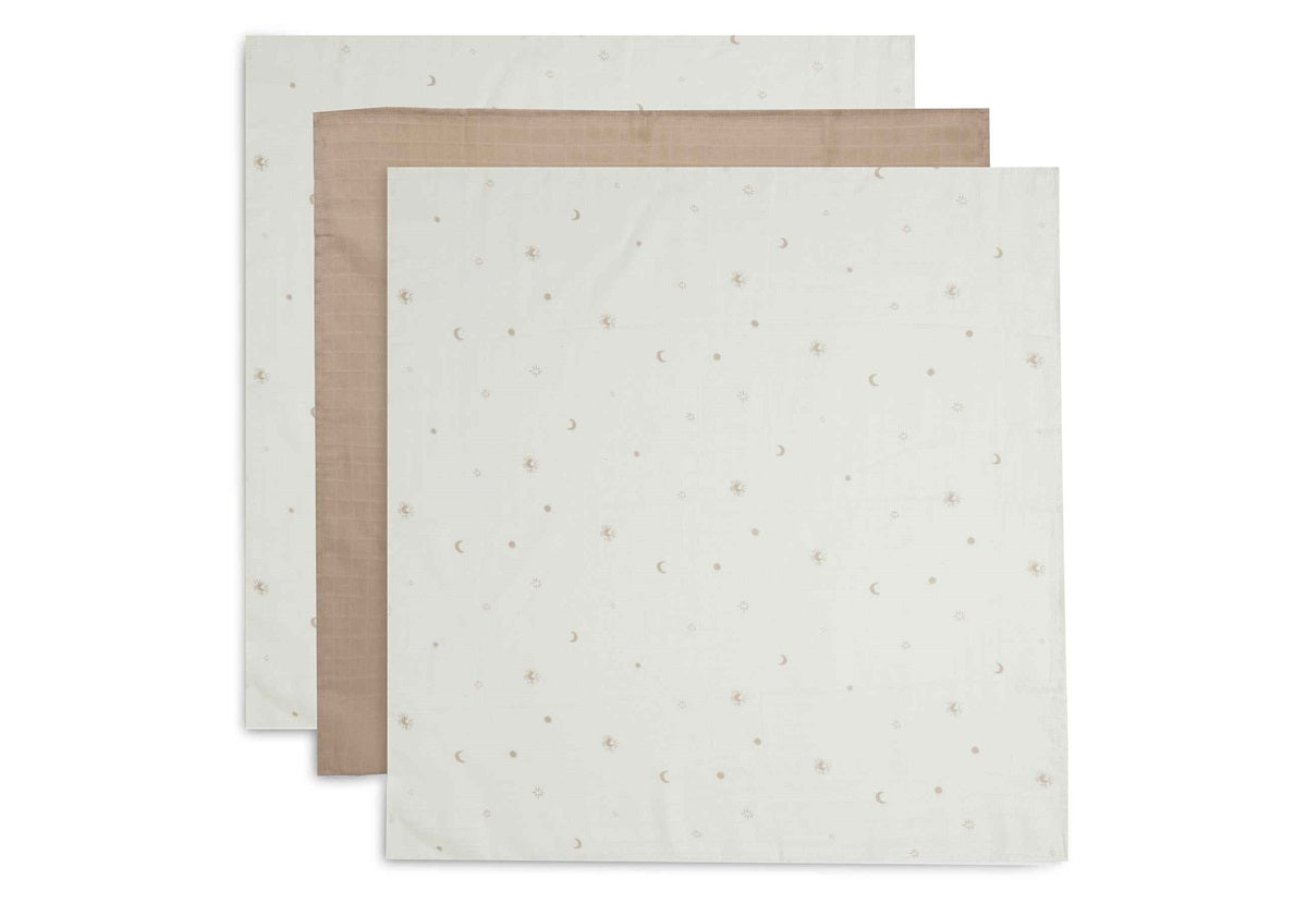 Lange Muslin 70x70cm stargaze biscuit (3pack) - JOLLEIN 535-851-66090 8717329369177
