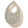 Lot de 2 bavoirs green paisley/fog - mushie 70.071.05