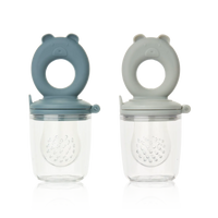 Lot de 2 tétines alimentaires Miranda whale blue/ dove blue - LIEWOOD lw18221whale 5715493134785