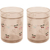 Lot de 2 verres à paillettes cherry - Konges Sløjd KS5069 cherry 5715404095419