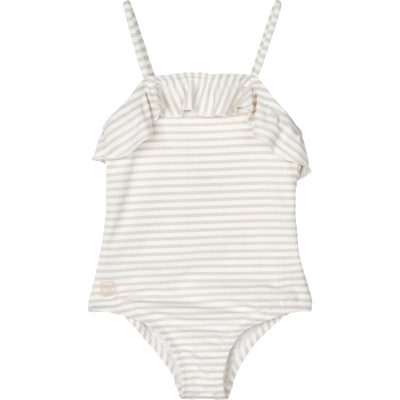 Maillot de bain Mauricette stripes Crisp white / Sandy - LIEWOOD lw17159 1474 86 5715335289086