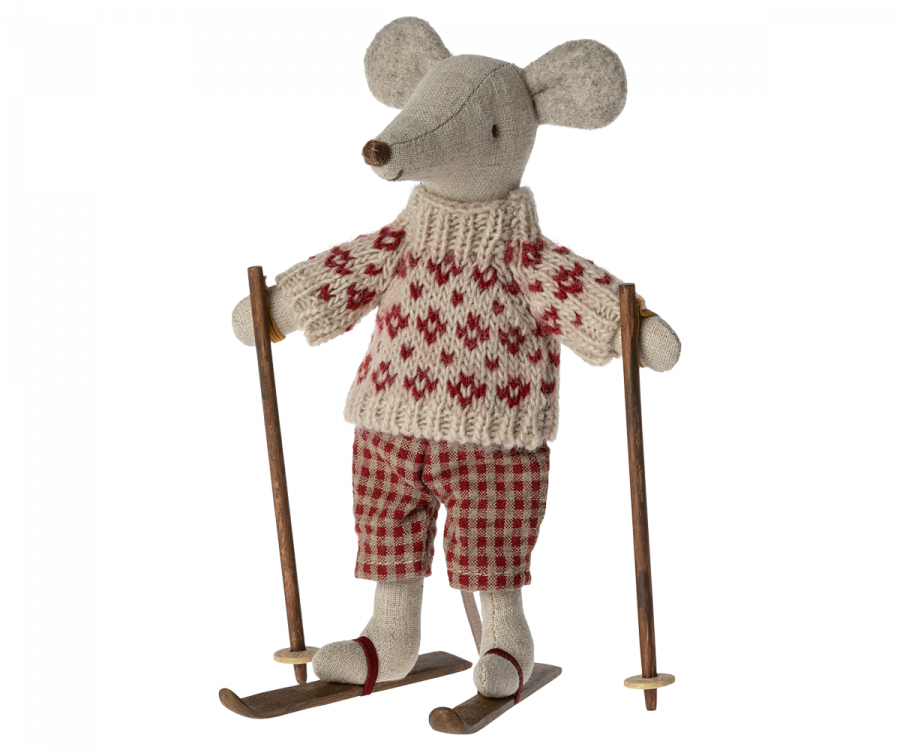 Maman souris avec skis- MAILEG 17-3306-00 5707304130291