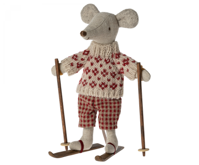 Maman souris avec skis- MAILEG 17-3306-00 5707304130291