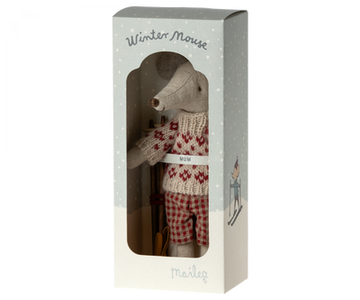 Maman souris avec skis- MAILEG 17-3306-00 5707304130291