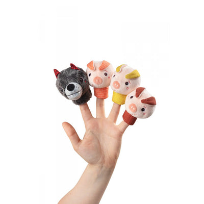 Marionnettes à doigts 3 petits cochons (x4) - LILLIPUTIENS 83408 5414834834086