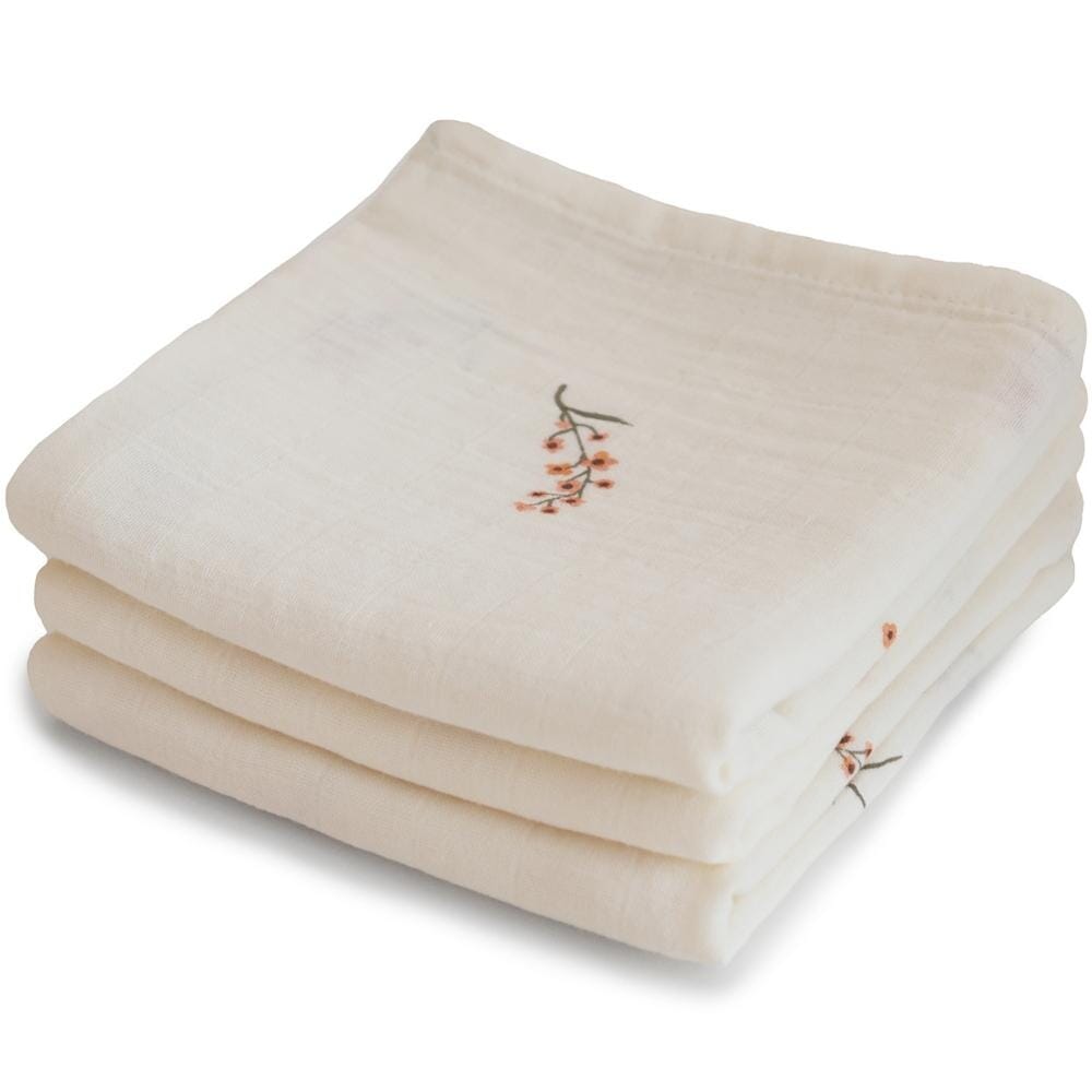 Pack de 3 langes -flowers-mushie 70.053.01 