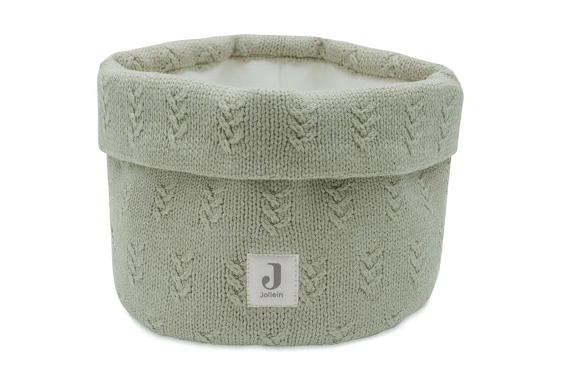 Panier de rangement Grain knit olive green - jollein 580-001-67049 8717329377660