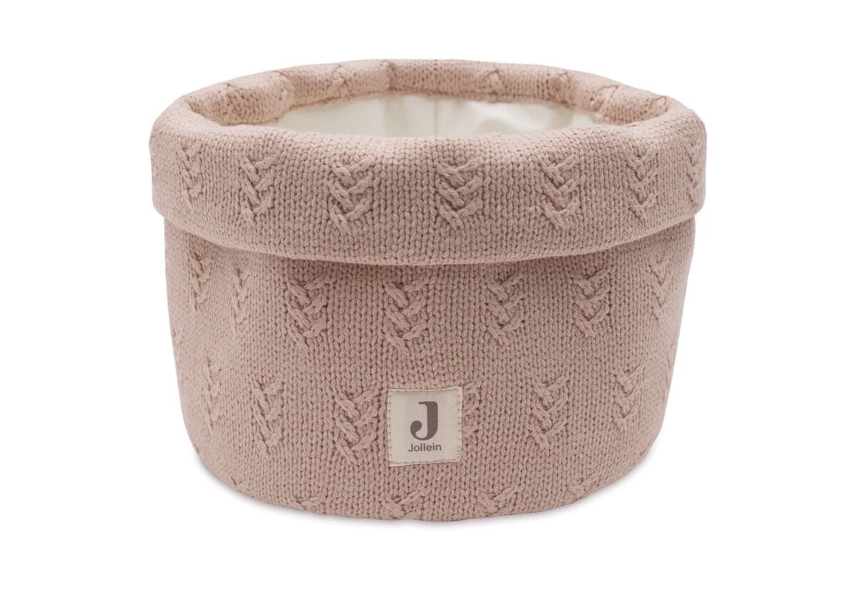 Panier de rangement Grain knit Wild Rose - jollein 580-001-67065 8717329377677