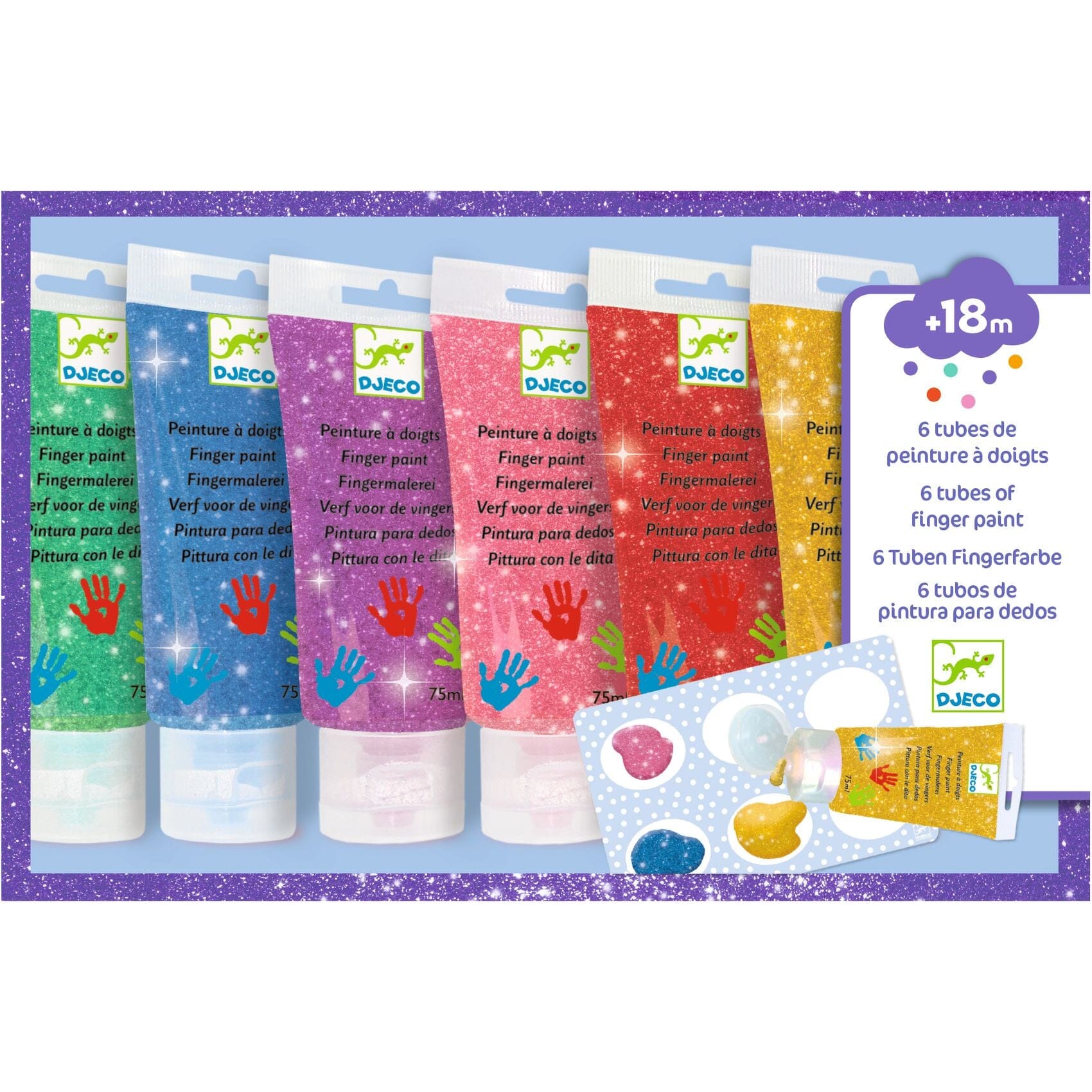 peinture à doigts pailletée - Djeco DJ09017 3070900090170