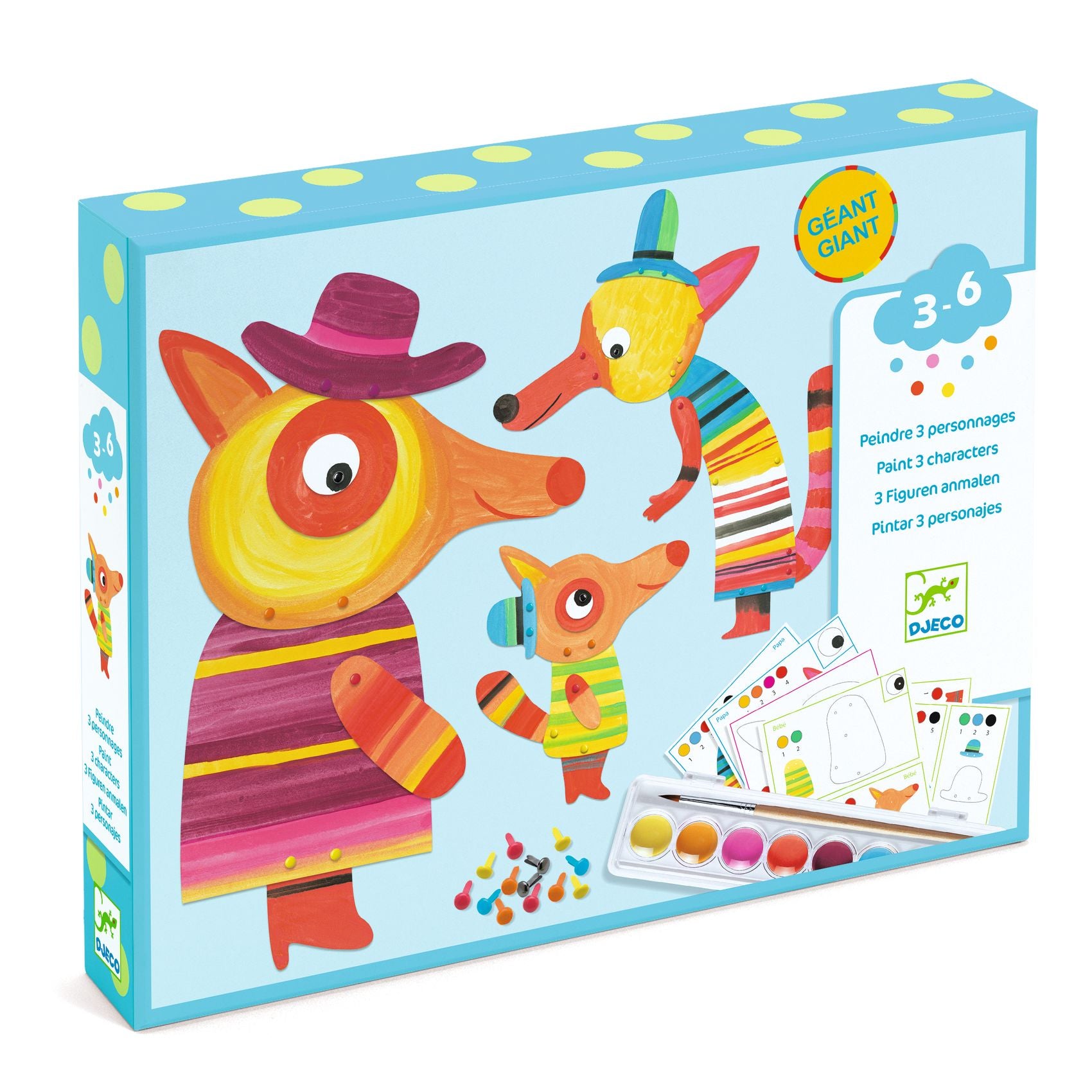 Peinture pour les petits La famille renard - Djeco DJ09897 3070900098978