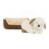 Peluche chien couché dans son panier - JELLYCAT nap3nd 670983137378