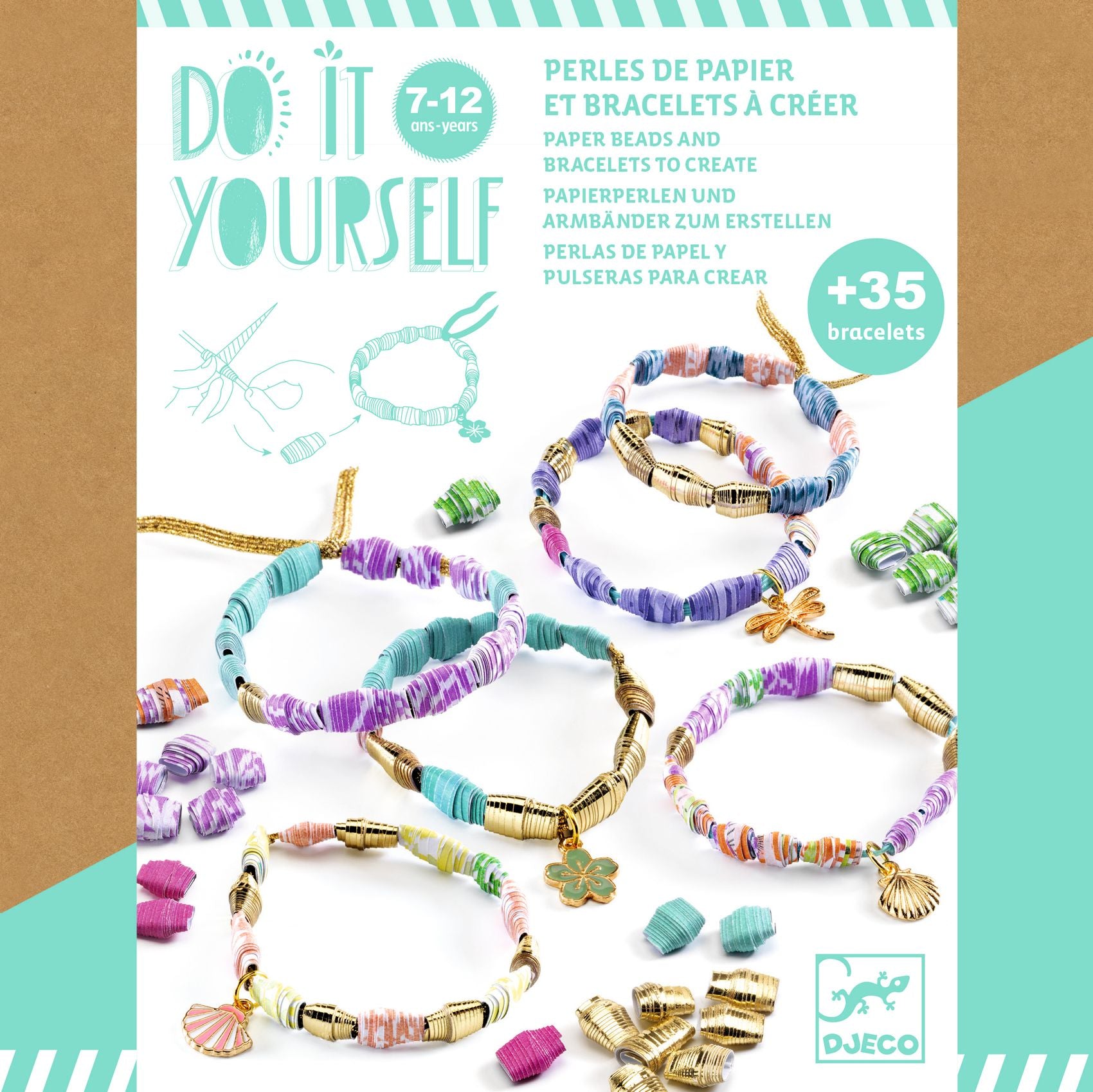 Perle en papier DIY chics er dorés - Djeco dj07972 3070900079724