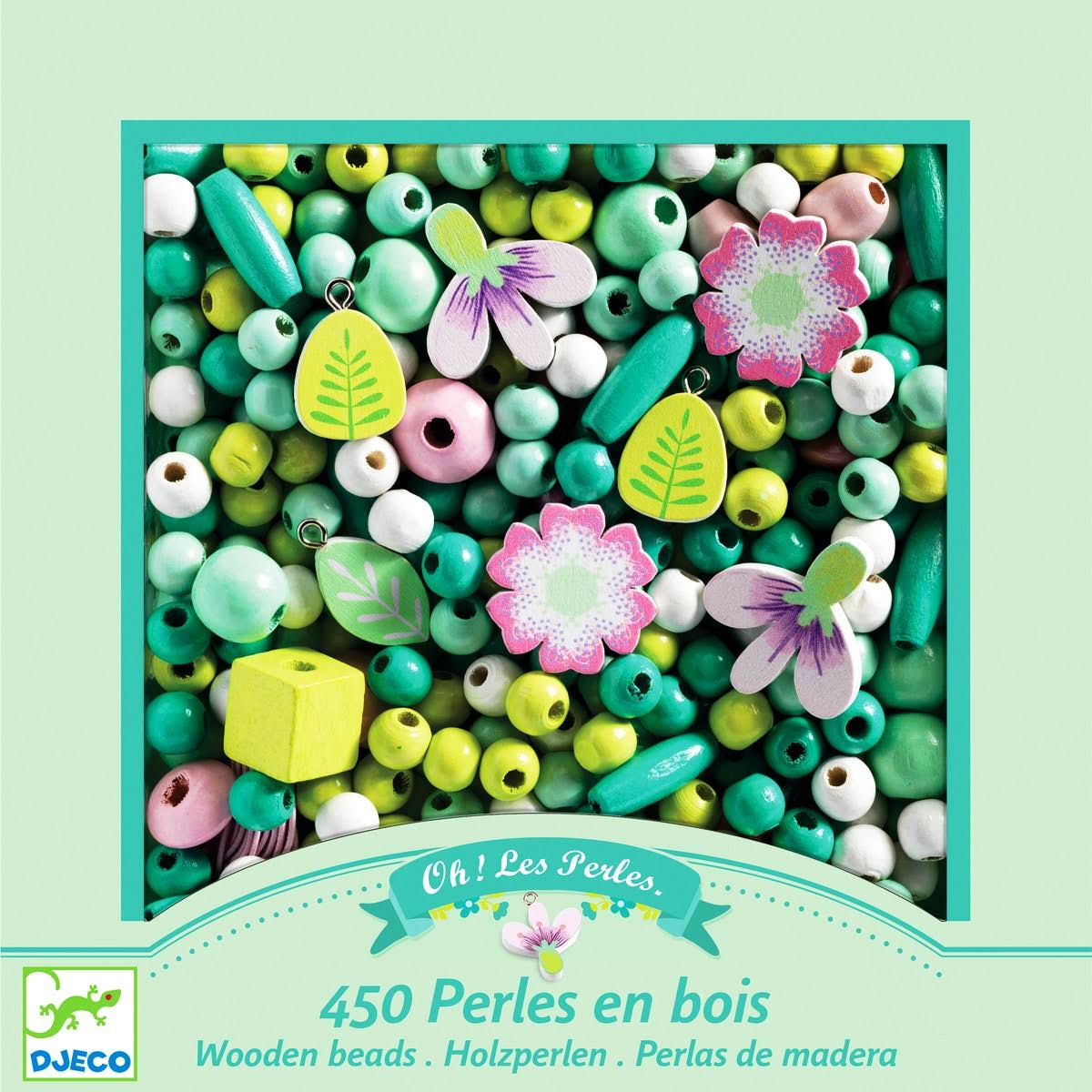 Perles en bois Feuilles et fleurs - DJECO dj09808 3070900098084