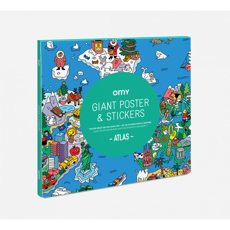 Poster à sticker Atlas - Omy AST24 
