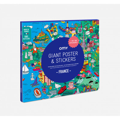Poster à sticker France - Omy POSTIK09