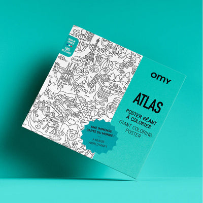 Poster géant à colorier Atlas - Omy POS40