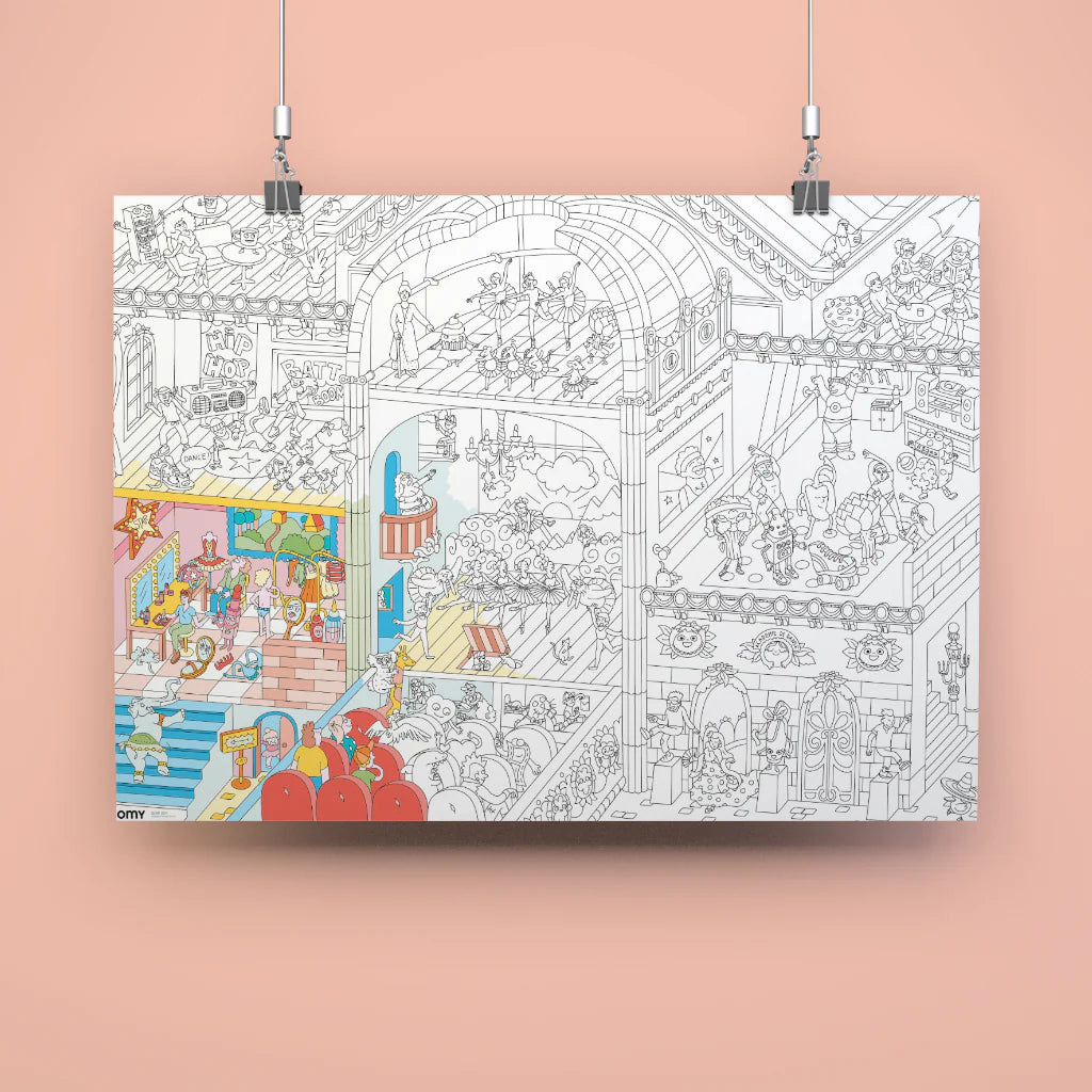 Poster géant à colorier Dance- Omy POS58