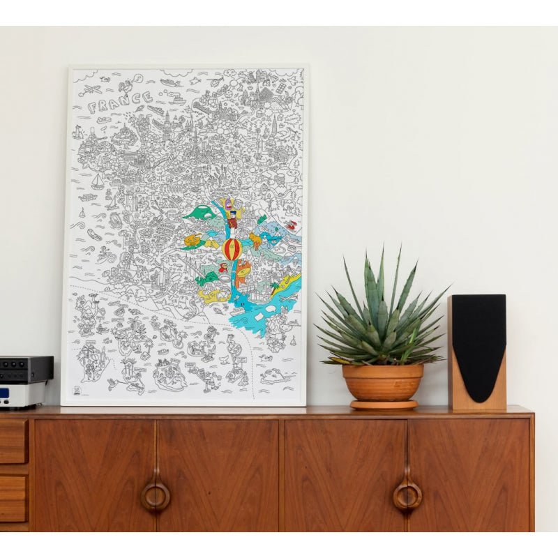 Poster géant à colorier France - Omy POS212 