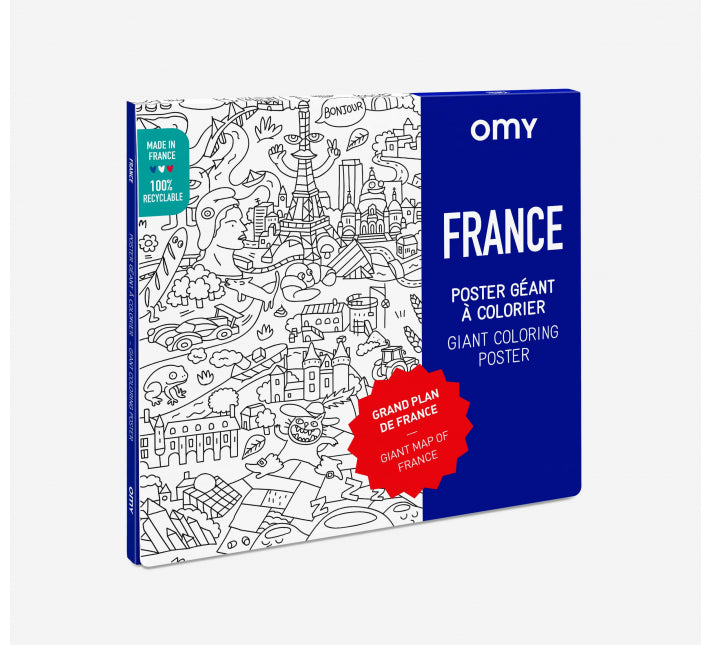 Poster géant à colorier France - Omy POS212 
