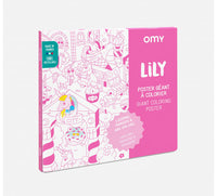 Poster géant à colorier lily - Omy POS55