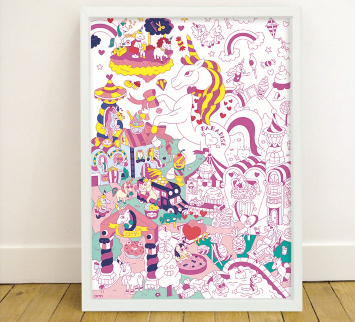 Poster géant à colorier lily - Omy POS55