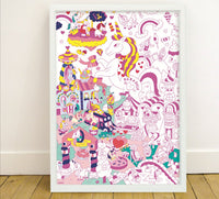 Poster géant à colorier lily - Omy POS55
