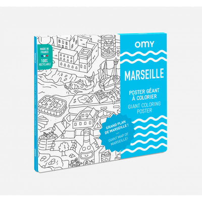 Poster géant à colorier Marseille - Omy POS20