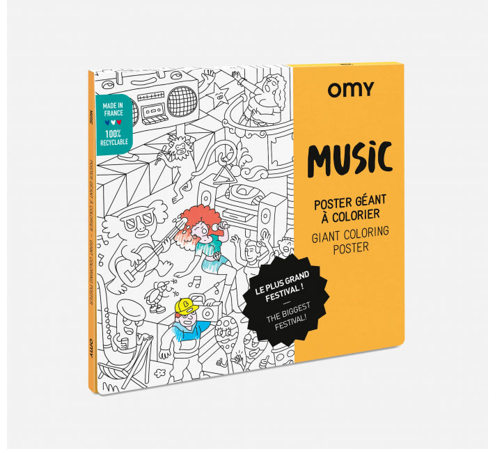 Poster géant à colorier Music - Omy POS56 