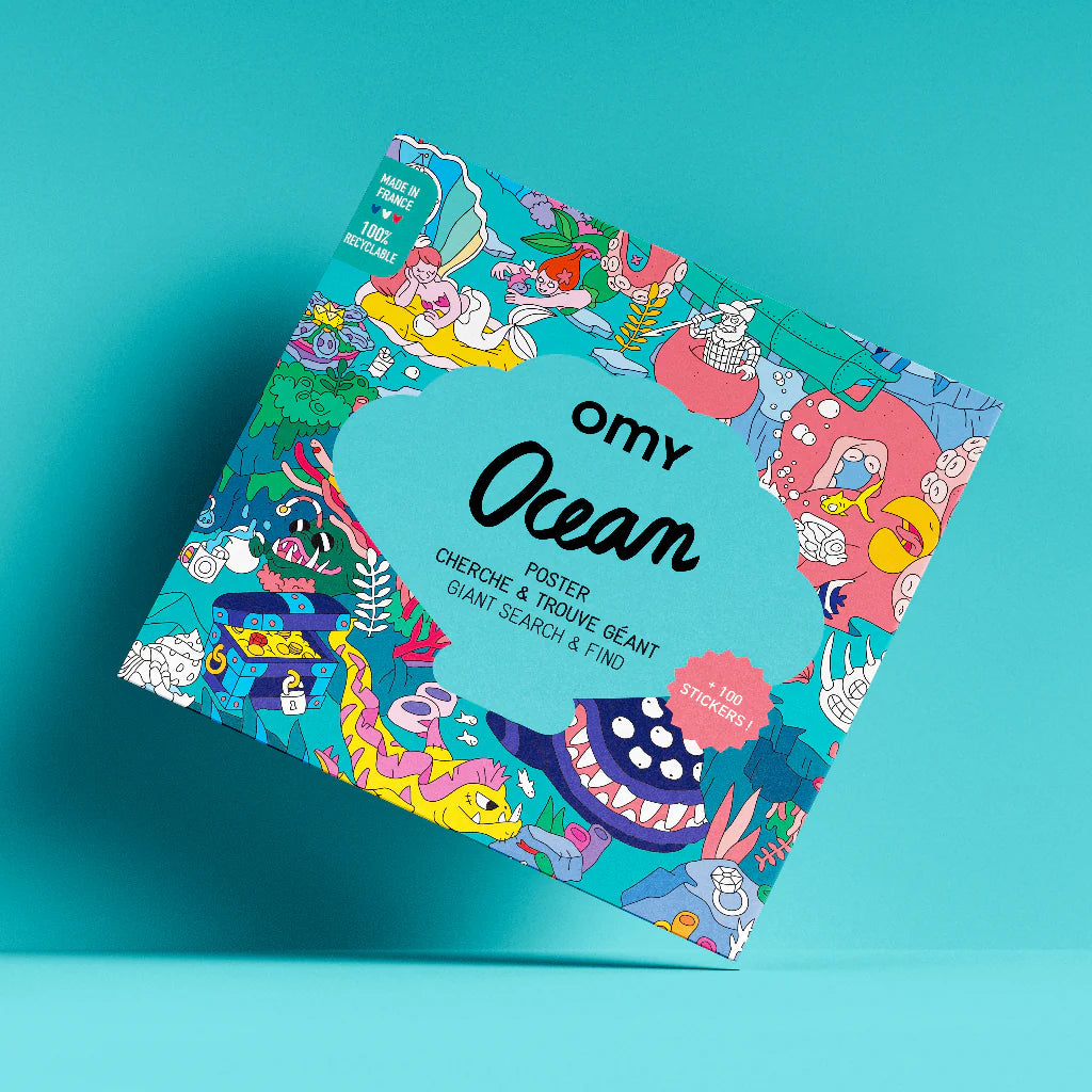 Poster geant a sticker ocean - Omy POSTIK13 
