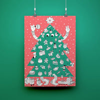 Poster geant sapin & stickers - Omy pos85