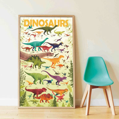 poster pédagogique dinosaures (1 m x 68 cm)- poppik dis005 3760262410593