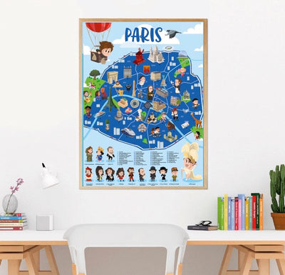 Poster Quelle Histoire Paris + 44 stickers - poppik dis042 3760262411781