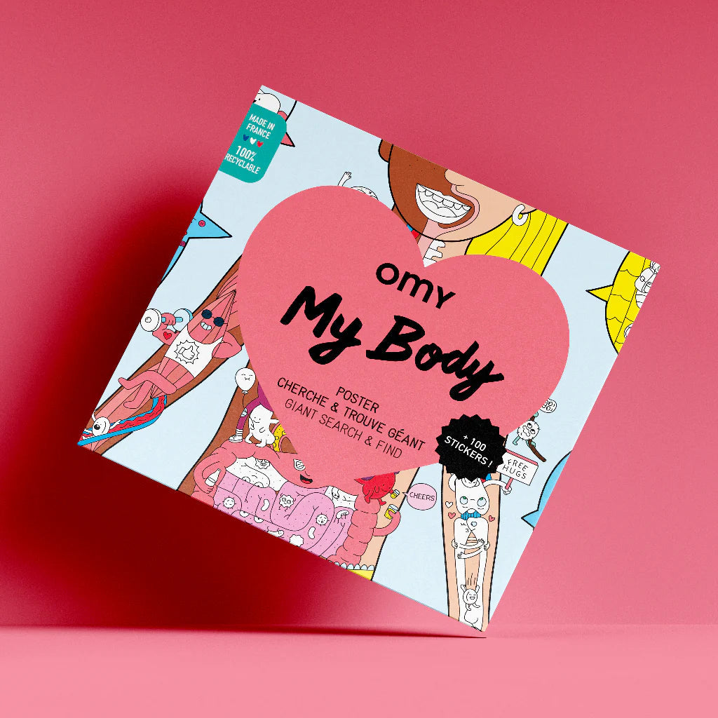 Poster & sticker my body - Omy POSTIK08 