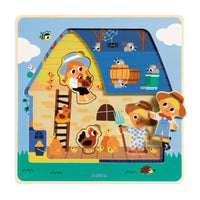 Puzzle 3 niveau chez moo- DJECO DJ01482 3070900014824