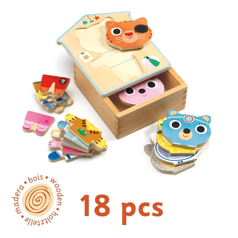 puzzle Dressup Mix - DJECO DJ01678 3070900016781