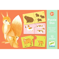 puzzle duo bébés animaux - DJECO dj08197