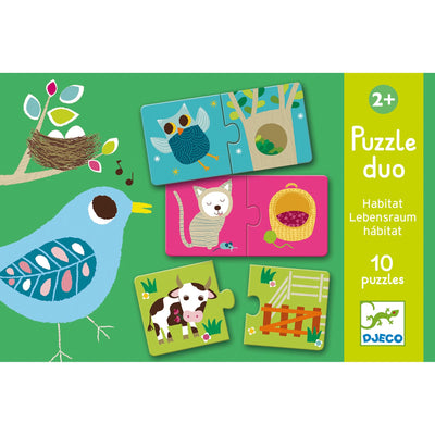 puzzle duo Habitat - DJECO dj08164 3070900081642