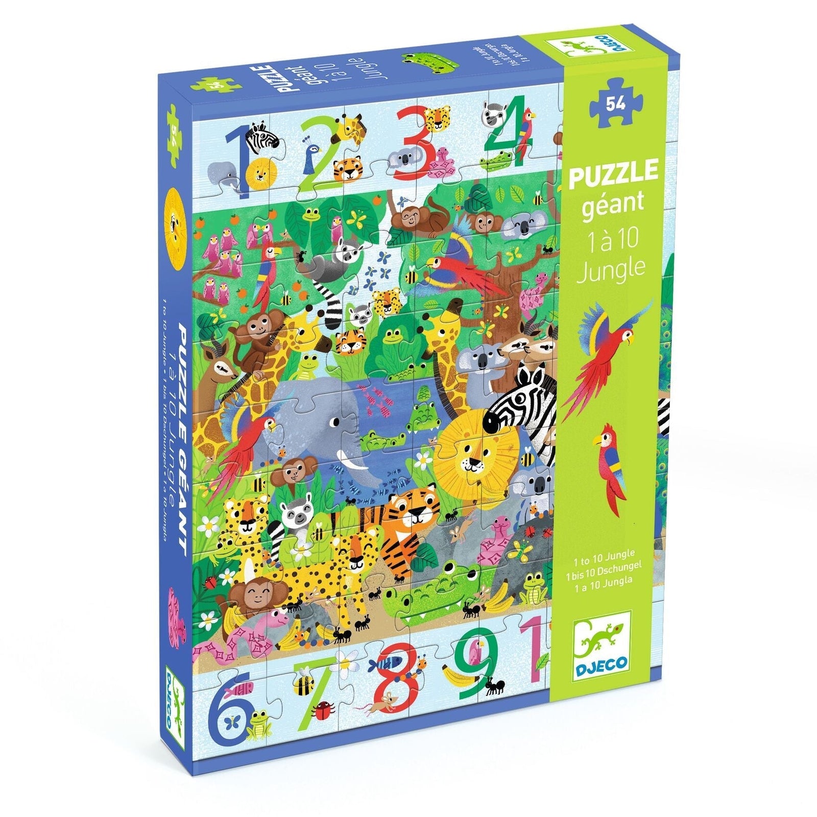 puzzle géant 1 à 10 Jungle - DJECO DJ07148 3070900071483