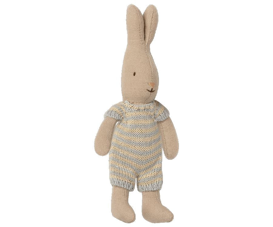 Rabbit micro knitted striped bleu layette - MAILEG 16-1023-00 72118172