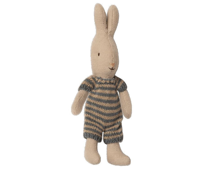 Rabbit micro knitted striped suit blue - MAILEG 16-1023-00 73691036