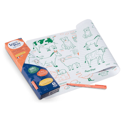 set de table a colorier animaux de la ferme - SUPERPETIT SMATFARM005 3760264700852