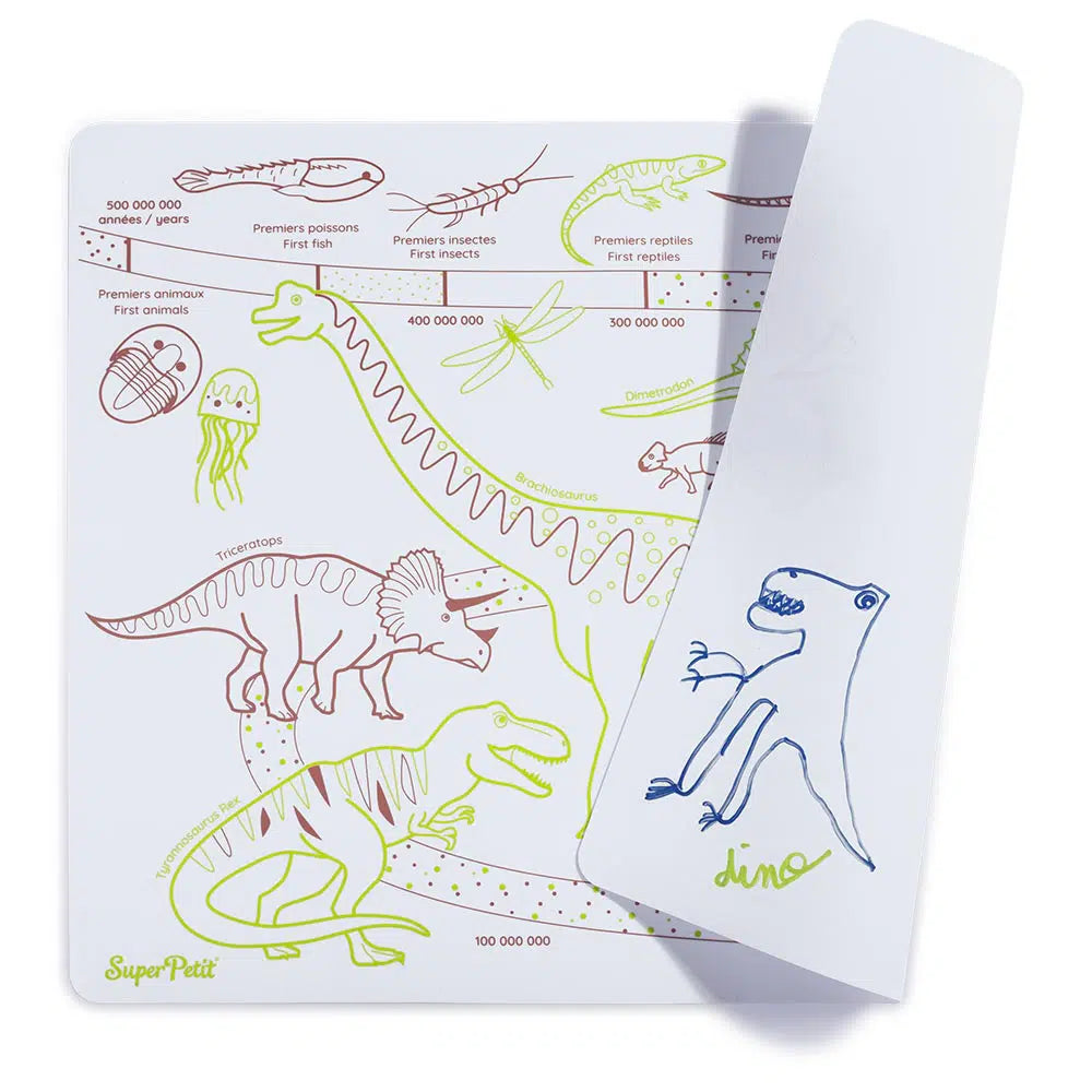 set de table a colorier dinosaures - SUPERPETIT SMATDINOSAURS005 3760264700838