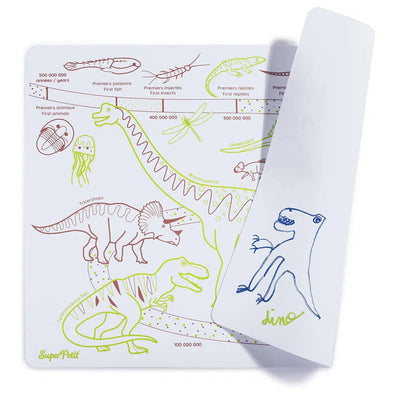 set de table a colorier dinosaures - SUPERPETIT SMATDINOSAURS005 3760264700838