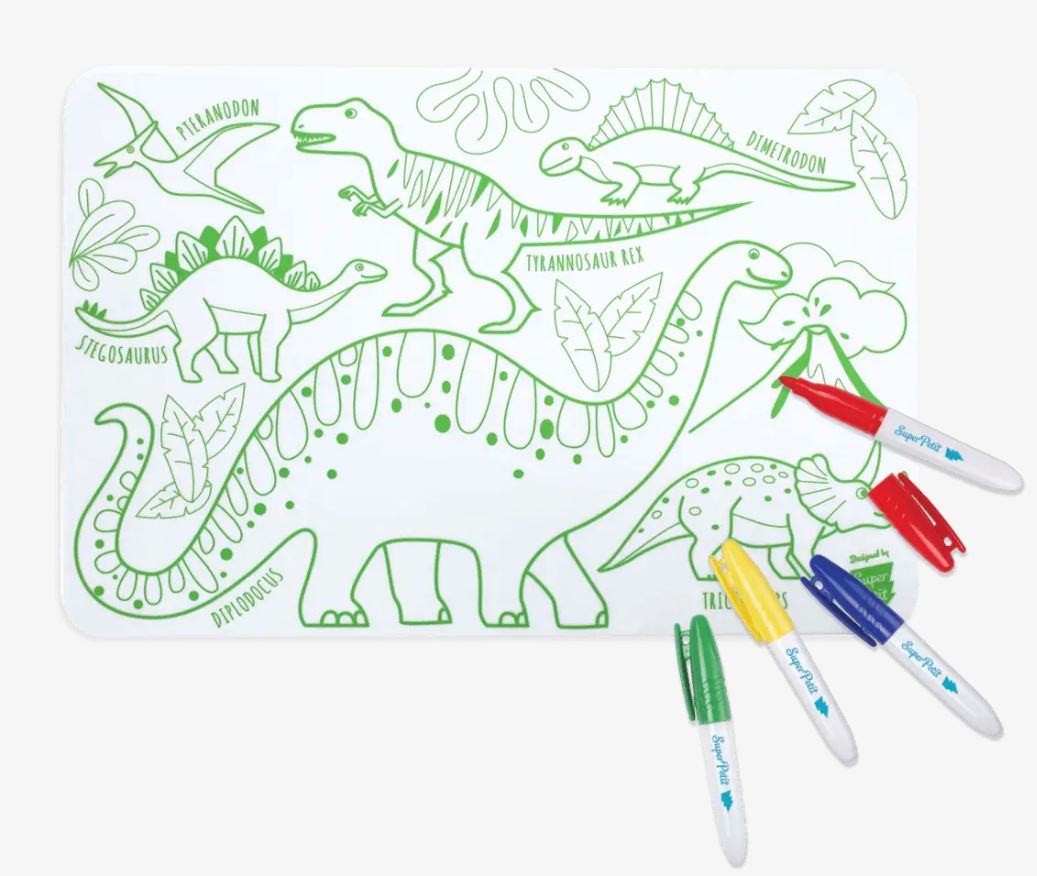 set de table a colorier mini dino - SUPERPETIT dino 3760264700005