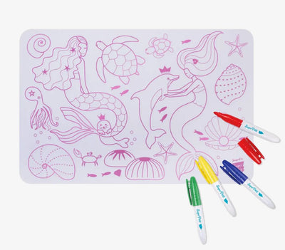 set de table a colorier mini Sirene - SUPERPETIT sirene