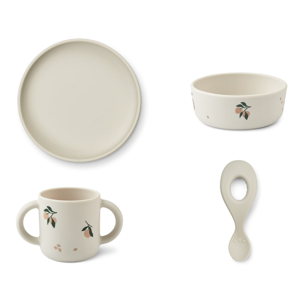 Set repas en silicone vivi peach - LIEWOOD lw15135 2210 5715335086326
