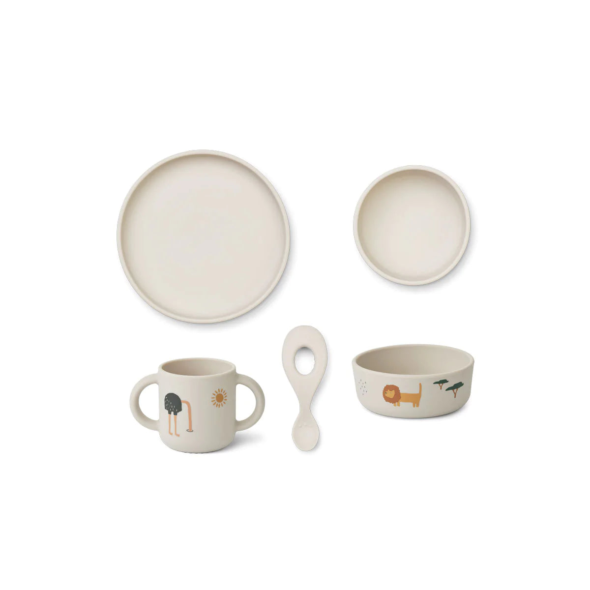 set repas en silicone vivi safari sandy mix - LIEWOOD LW15135 1111 5715335052840