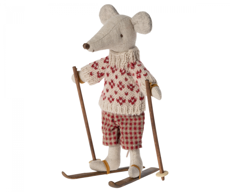 Ski et batons papa et maman souris- MAILEG 11-3006-00 5707304132011